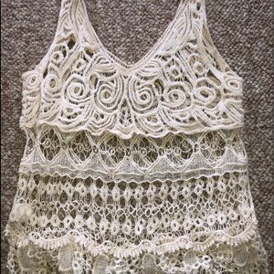 Lace beach cover up